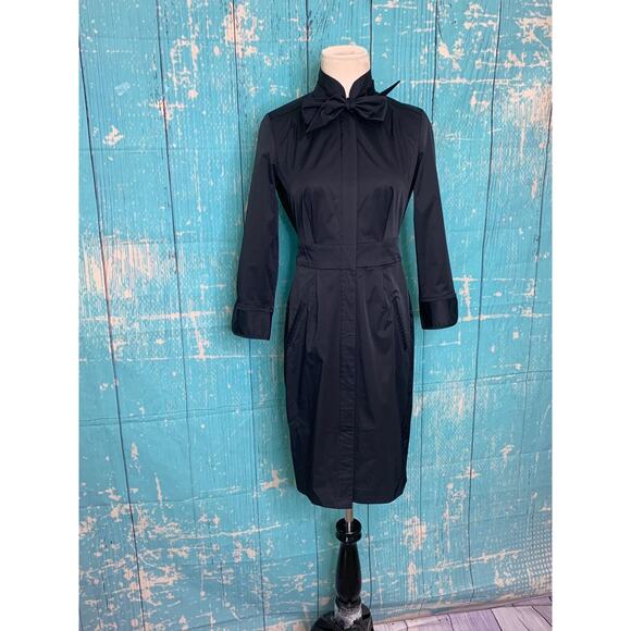 Club Monaco black 3/4 sleeves hidden buttons mini dress size 2 - Picture 9 of 11